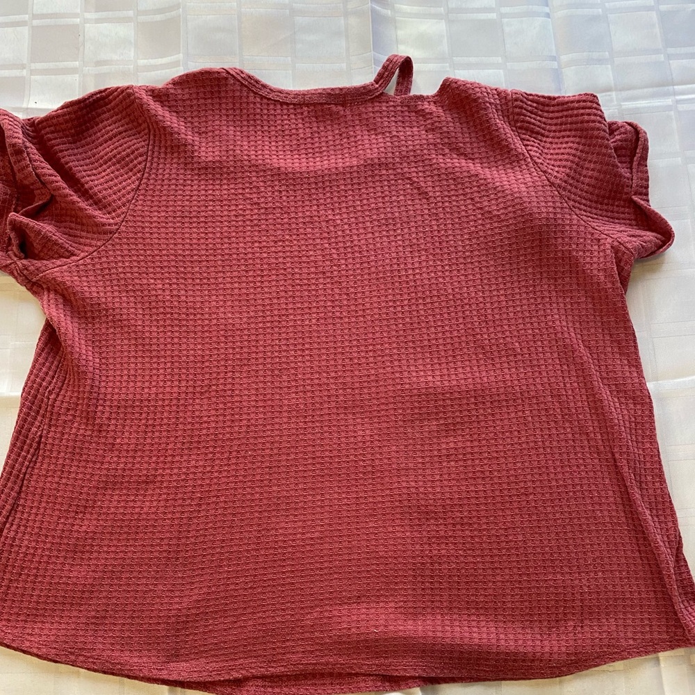 Women's Textured Pink Top.  Plus size.